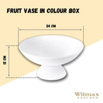 Load image into Gallery viewer, White Fruit Vase 9.5" inch X 4.5" inch |In Colour Box
