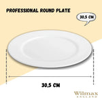 Load image into Gallery viewer, Professional Rolled Rim White Round Plate / Platter 12" inch |
