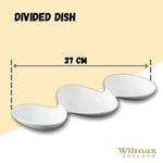 Load image into Gallery viewer, White Divided Sauce Dish 14.5" inch | 37 Cm
