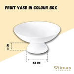 Load image into Gallery viewer, White Fruit Vase 9.5" inch X 4.5" inch |In Colour Box
