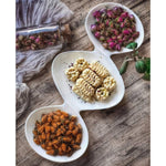 Load image into Gallery viewer, White Divided Sauce Dish 14.5" inch | 37 Cm
