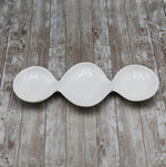 Load image into Gallery viewer, White Divided Sauce Dish 14.5" inch | 37 Cm
