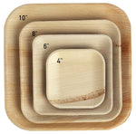 Load image into Gallery viewer, Palm Leaf Plates Square Dinner ALL SIZES Plates 4"-10" Inch (Set of 100/50/25)
