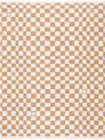 Load image into Gallery viewer, Kieu Yellow &amp; White Checkered Area Rug
