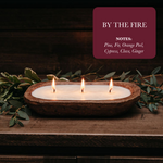 Load image into Gallery viewer, 3-Wick Dough Bowl Soy Candle - By The Fire
