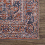 Load image into Gallery viewer, Burnt Orange Taber Medallion Washable Area Rug
