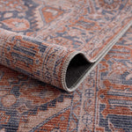 Load image into Gallery viewer, Burnt Orange Taber Medallion Washable Area Rug
