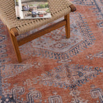 Load image into Gallery viewer, Burnt Orange Taber Medallion Washable Area Rug
