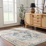 Load image into Gallery viewer, Brend Blue Medallion Area Rug
