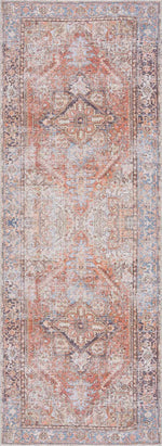 Load image into Gallery viewer, Rust Eira Distressed Vintage Washable Area Rug - Clearance
