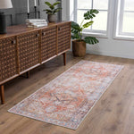 Load image into Gallery viewer, Rust Eira Distressed Vintage Washable Area Rug - Clearance
