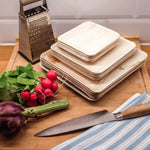 Load image into Gallery viewer, Palm Leaf Plates Square Dinner ALL SIZES Plates 4"-10" Inch (Set of 100/50/25)
