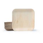 Load image into Gallery viewer, Palm Leaf Plates Square Dinner ALL SIZES Plates 4"-10" Inch (Set of 100/50/25)
