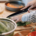Load image into Gallery viewer, Kitchen Knife Set Kit | Black Magnetic Rack &amp; Sharpener
