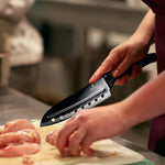 Load image into Gallery viewer, Kitchen Knife Set Kit | Black Magnetic Rack &amp; Sharpener
