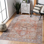 Load image into Gallery viewer, Rust Eira Distressed Vintage Washable Area Rug - Clearance
