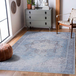 Load image into Gallery viewer, Aqua Rosman Washable Area Rug
