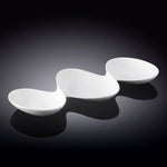 Load image into Gallery viewer, White Divided Sauce Dish 14.5" inch | 37 Cm
