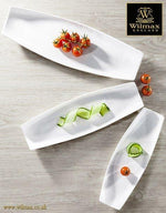 Load image into Gallery viewer, White Celery Tray / Dish 14" inch X 4.5" inch | 35 X 11 Cm
