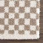 Load image into Gallery viewer, Kieu Light Gray &amp; Taupe Checkered Area Rug
