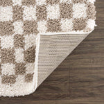 Load image into Gallery viewer, Kieu Light Gray &amp; Taupe Checkered Area Rug
