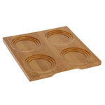 Load image into Gallery viewer, A Set Of A 4 Section Bamboo Tray With 4 Doublewalled Thermo Glasses To Match
