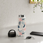 Load image into Gallery viewer, Blue &amp; Blush Tropical Floral Handle Lid Water Bottle
