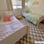 Load image into Gallery viewer, Kieu Light Gray &amp; Taupe Checkered Area Rug
