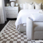 Load image into Gallery viewer, Kieu Light Gray &amp; Taupe Checkered Area Rug
