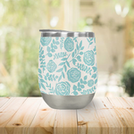 Load image into Gallery viewer, Baby Blue Floral Wine Tumbler
