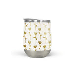 Load image into Gallery viewer, Gold Ink Flower Wine Tumbler
