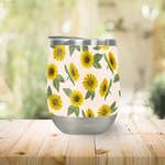 Load image into Gallery viewer, Sunflower Wine Tumbler

