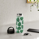 Load image into Gallery viewer, Monstera Watercolor Handle Lid Water Bottle
