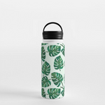 Load image into Gallery viewer, Monstera Watercolor Handle Lid Water Bottle
