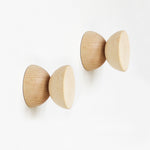 Load image into Gallery viewer, Geometric Beech Coat Hook - Set of 2
