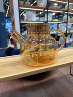 Load image into Gallery viewer, Amber Thermo Glass Teapot 32 Fl Oz | 1200 ml |  High temperature and shock resistant
