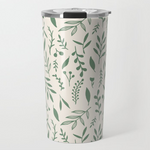 Load image into Gallery viewer, Green Falling Leaves Travel Mug
