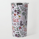 Load image into Gallery viewer, Bright Watercolor Flower - Purple - Travel Mug

